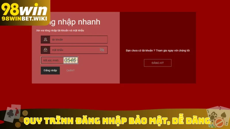 Quy trình đăng nhập bảo mật, dễ dàng